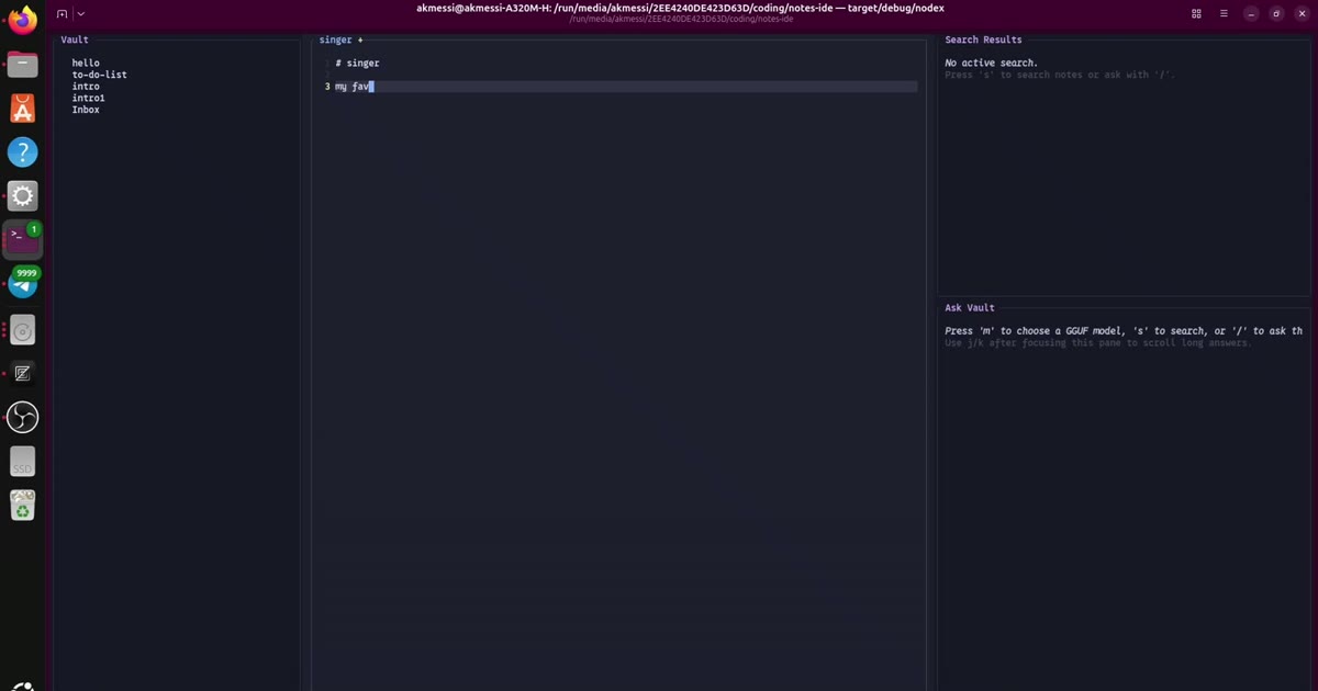 Nodex: простое и безопасное приложение для заметок с локальным ИИ