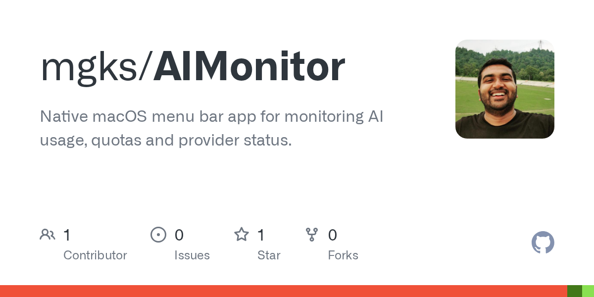 AI Monitor: отслеживайте квоты AI-сервисов из меню macOS