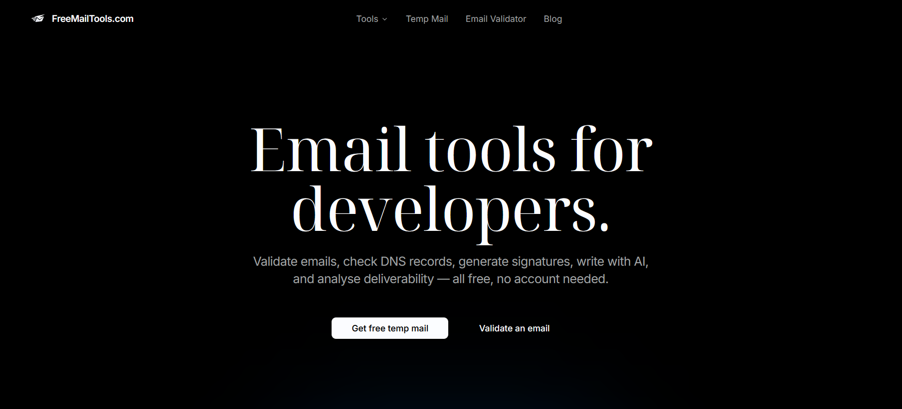 Набор бесплатных инструментов для работы с email от FreeMailTools