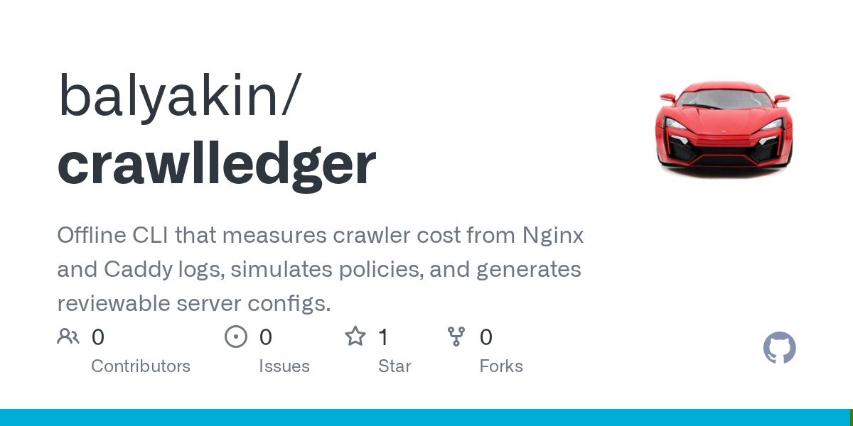 CrawlLedger: CLI для анализа стоимости веб-краулеров