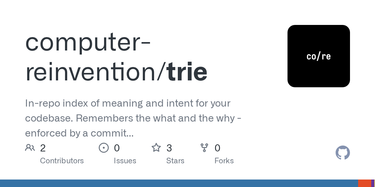 Trie: индекс намерений и значений для вашего кода