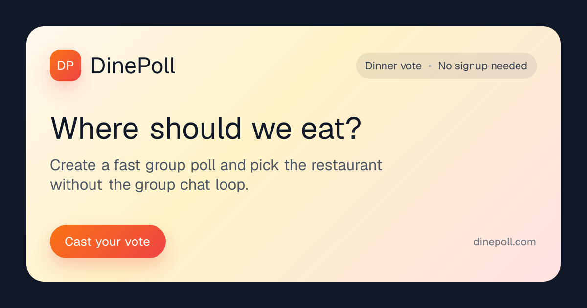 Как DinePoll решает проблему выбора ресторана для групповых ужинов