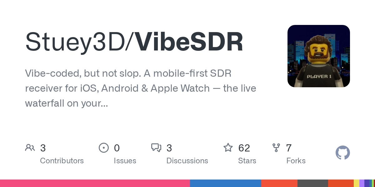 VibeSDR: мобильный SDR-приемник для Apple Watch и iOS