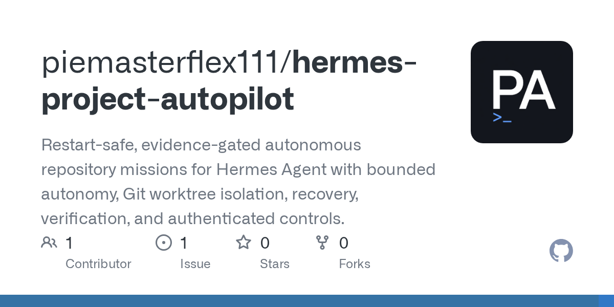 Hermes Project Autopilot обеспечивает безопасные автономные операции