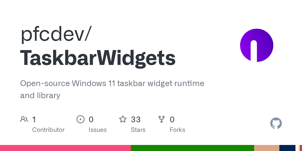 Taskbar Widgets добавили локальное обнаружение Discord и зону сброса