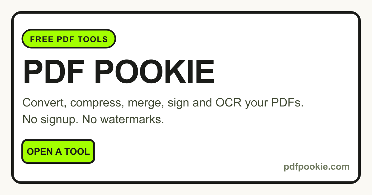 PDFPookie: современный инструмент для работы с PDF
