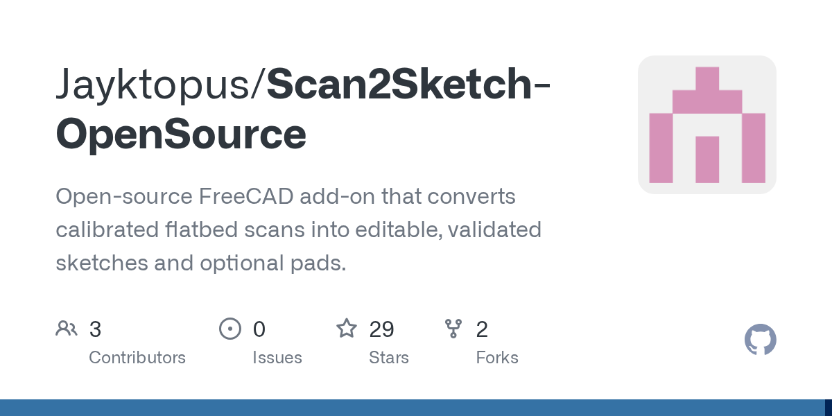 Scan2Sketch преобразует сканы в редактируемые модели FreeCAD