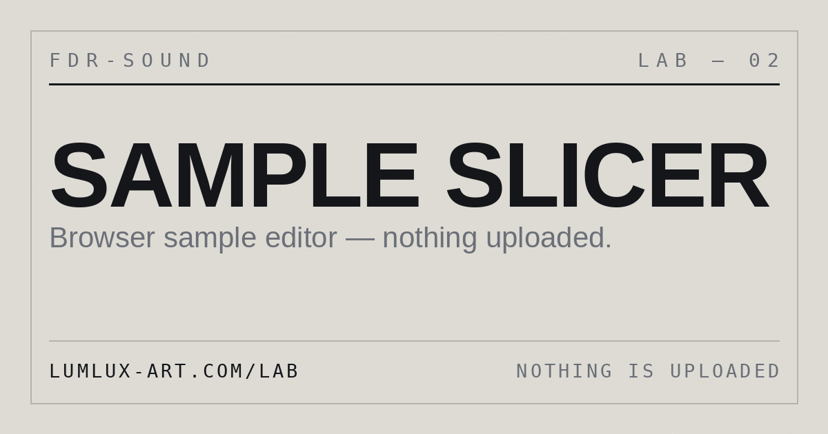 Sample Slicer: простой аудиоредактор без установки