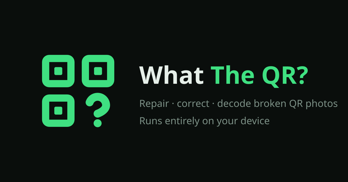 Что такое What The QR и как он восстанавливает QR-коды