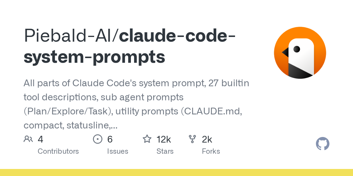 Обновленный список системных промптов Claude Code с 515 описаниями