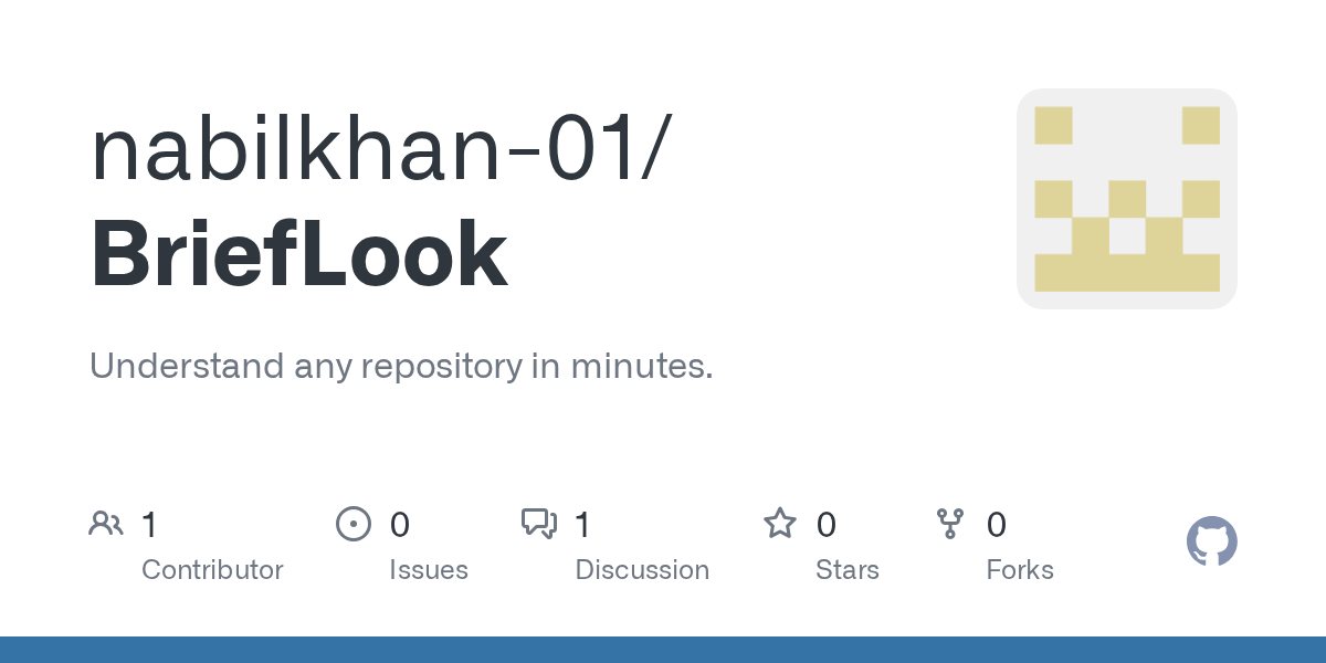 BriefLook: CLI для быстрой ориентации в незнакомых репозиториях