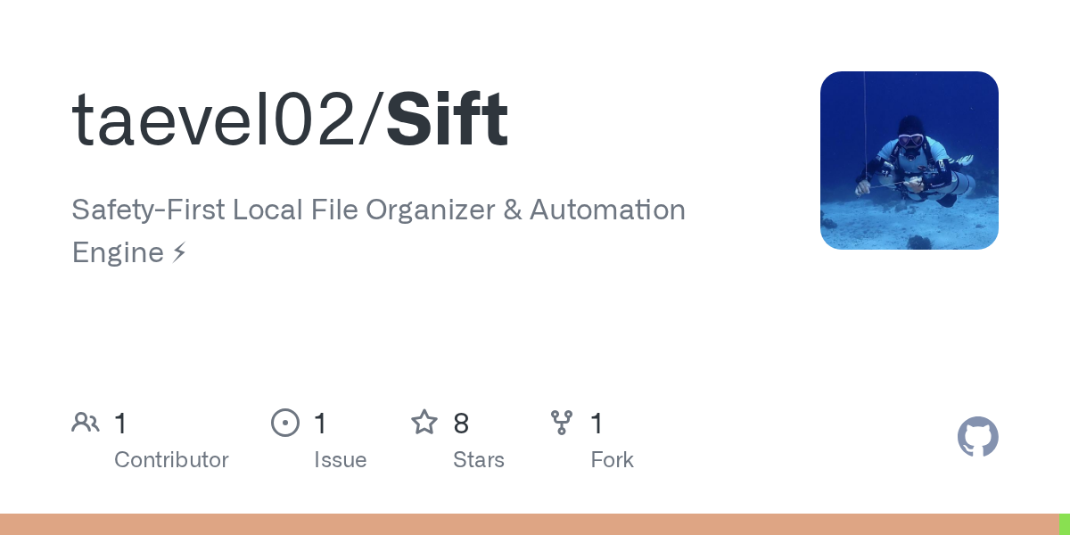 Sift: Быстрый Rust-органайзер файлов с 1-кнопочным откатом