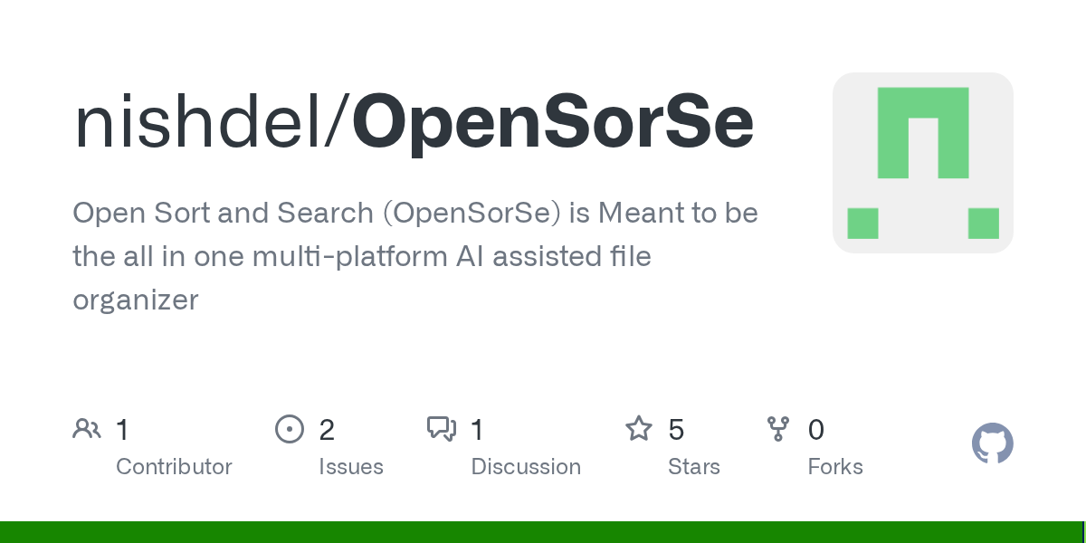 OpenSorSe: инструмент для упорядочивания и поиска файлов