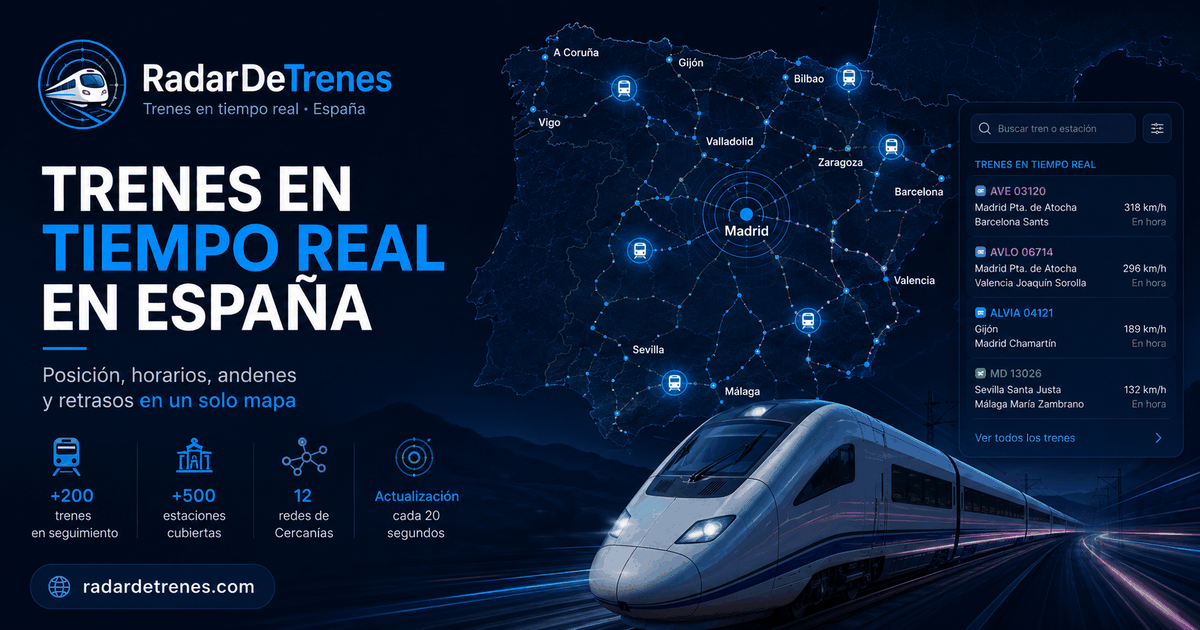 Как работает RadarDeTrenes — живой радар поездов в Испании