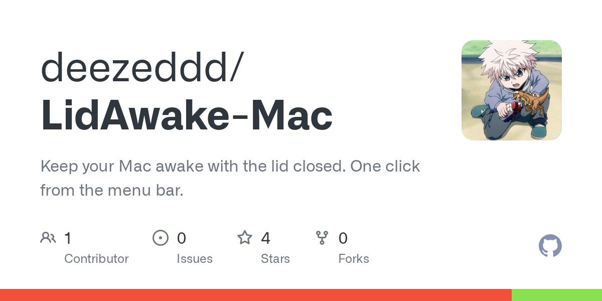LidAwake: приложение для сохранения работы MacBook с закрытой крышкой