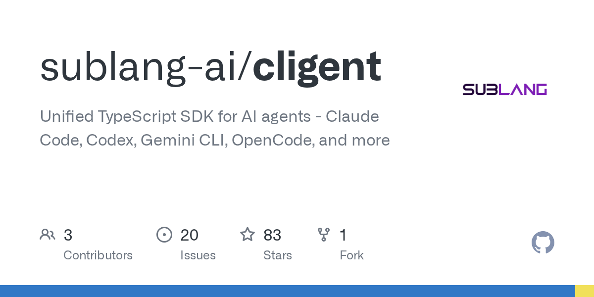 Cligent: Unified TypeScript SDK for AI Agents