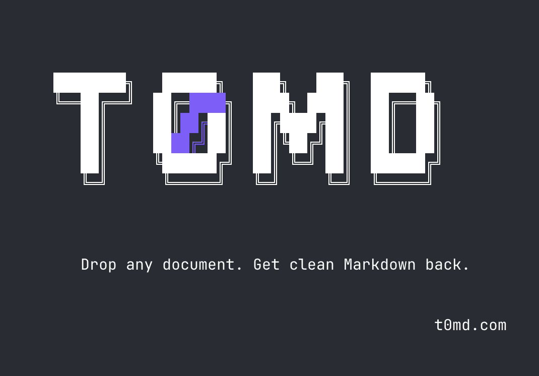t0md.com: Продавец privacy-first конвертера в Markdown