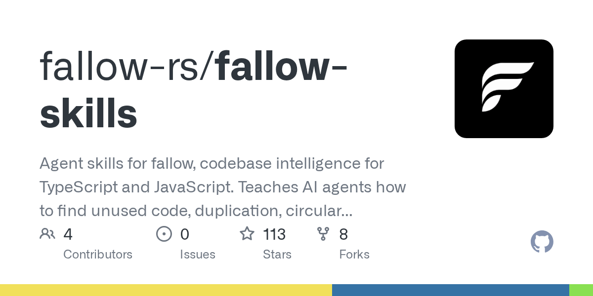 Fallow Skills: Умения агентов для анализа кода на TypeScript и JavaScript