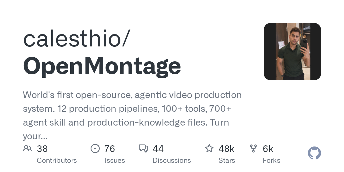 OpenMontage: первый опенсорсный видеопроизводственный инструмент