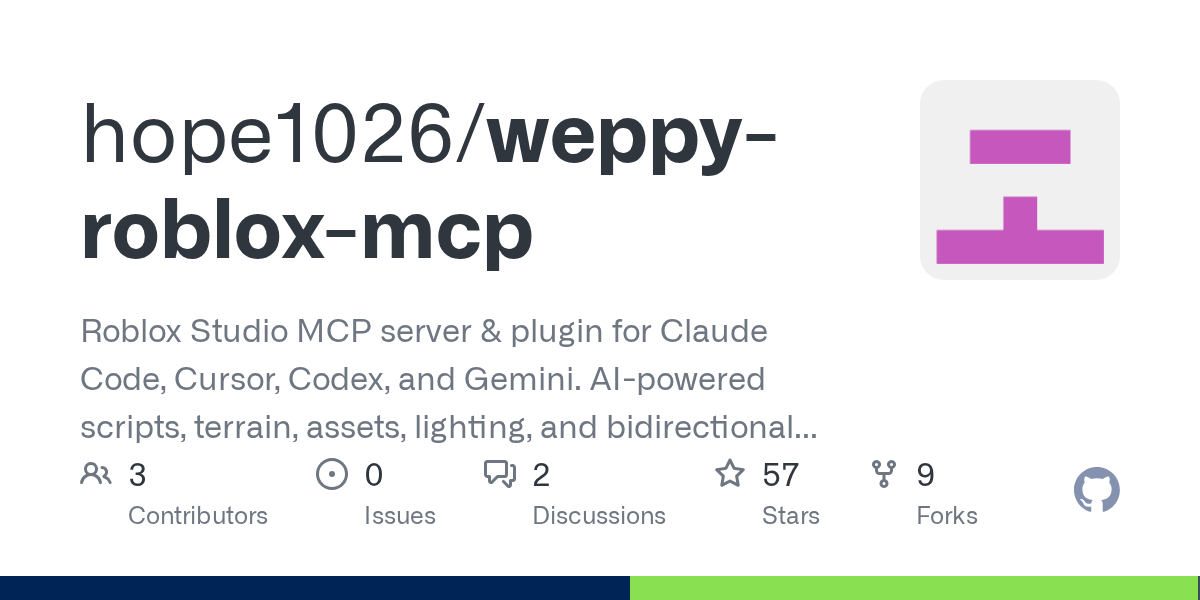 WEPPY: Инструмент AI для разработки игр в Roblox Studio