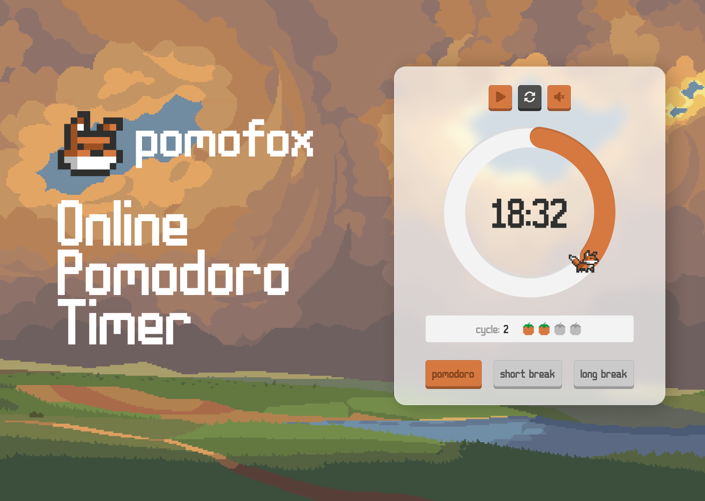Pomofox — самый милый таймер Помодоро в интернете