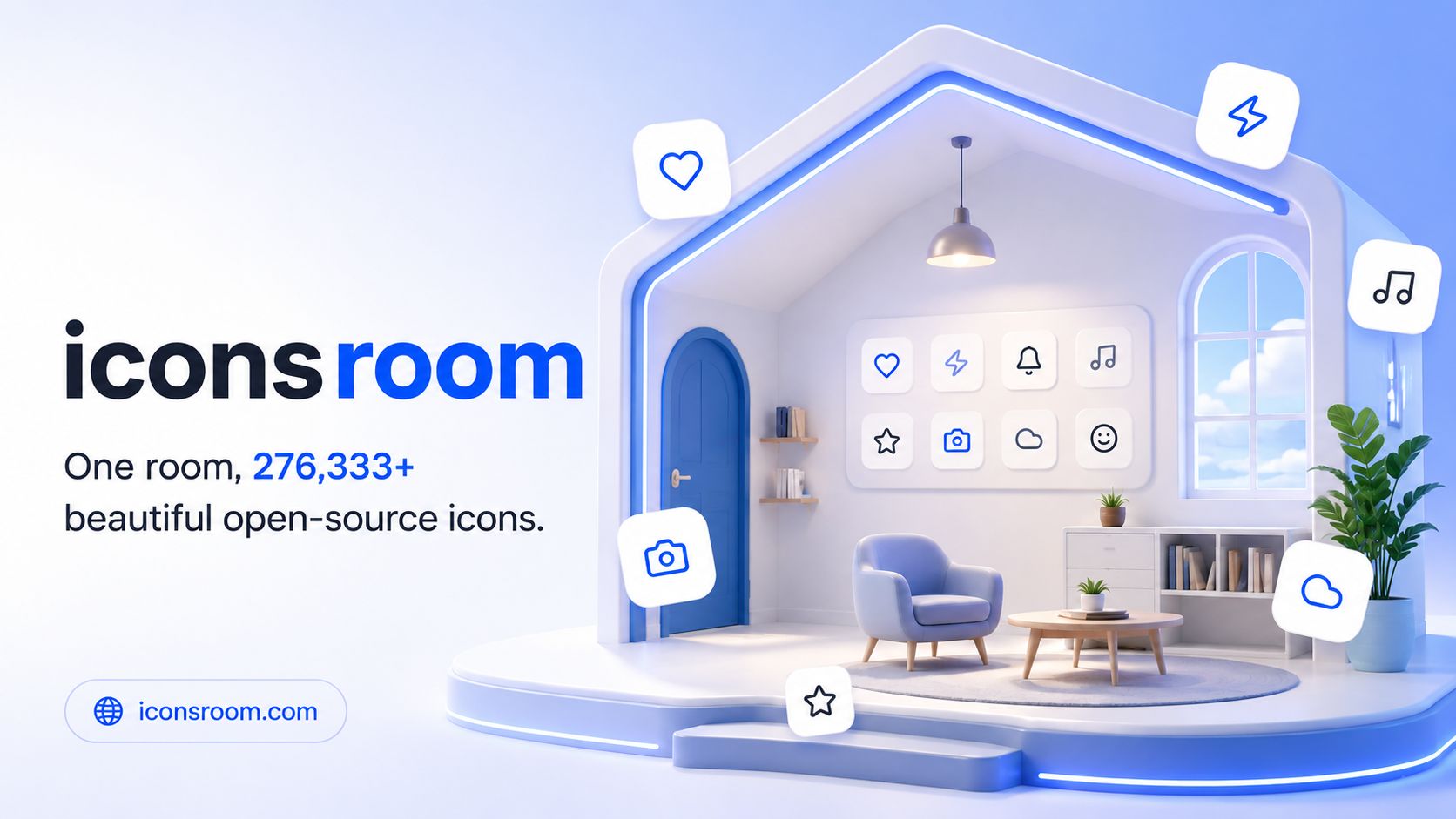 IconsRoom: 276,333 бесплатных иконок из 220+ открытых библиотек