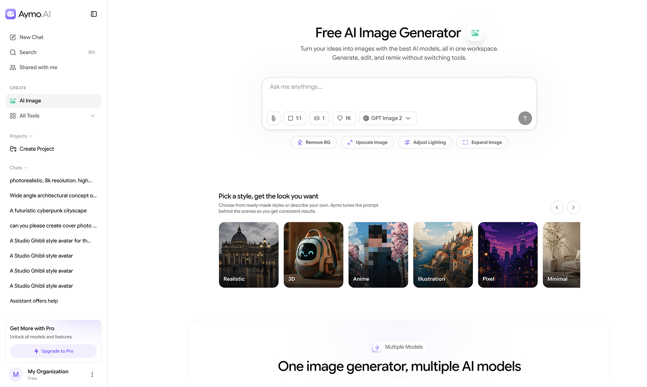 AI Image Generation запущен в многофункциональном приложении Aymo