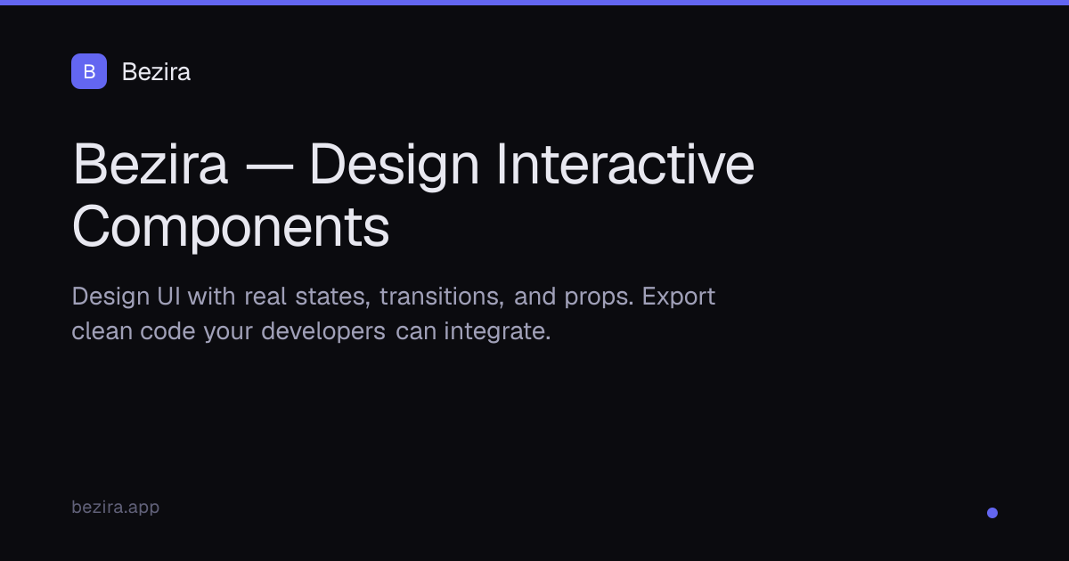 Bezira: AI-инструмент для создания интерактивных UI-компонентов