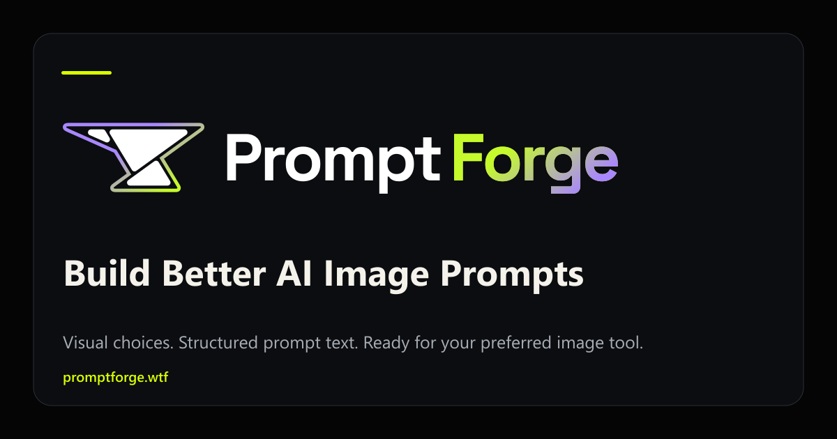 PromptForge: визуальный генератор текстов для AI-изображений