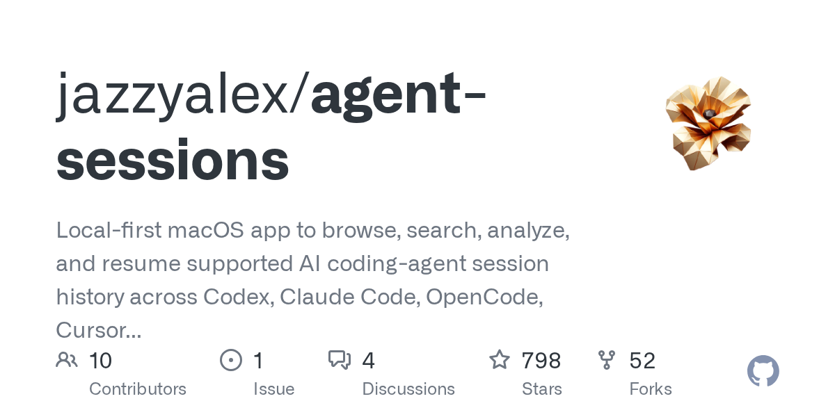 Agent Sessions: локальное приложение для анализа истории AI-агентов