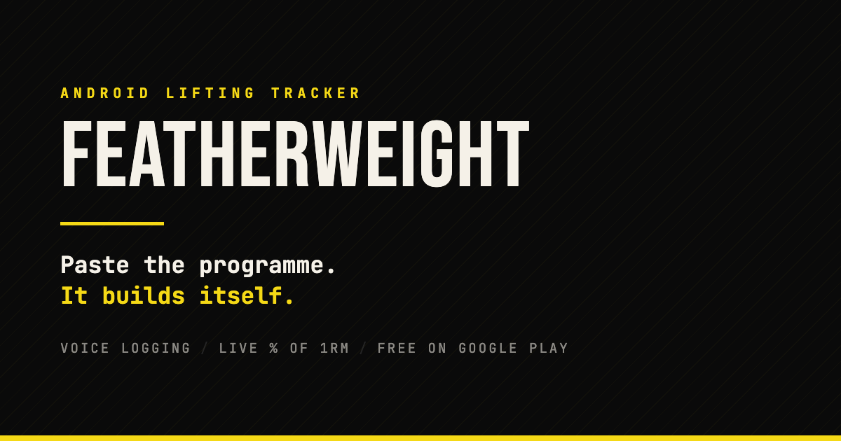 Featherweight: приложение для создания тренировок из текстовых программ