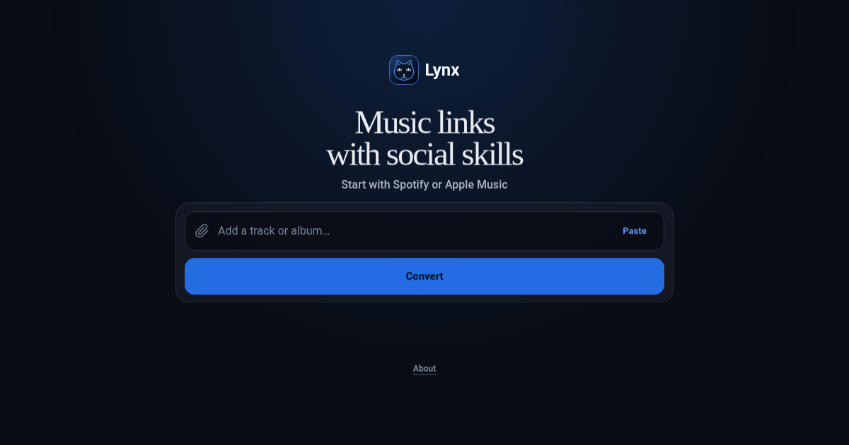 Lynx: бесплатный конвертер ссылок Spotify и Apple Music