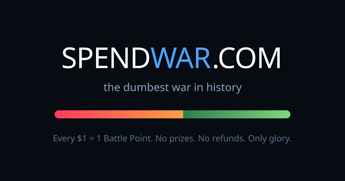SpendWar: самая глупая война в истории с живой картой мира