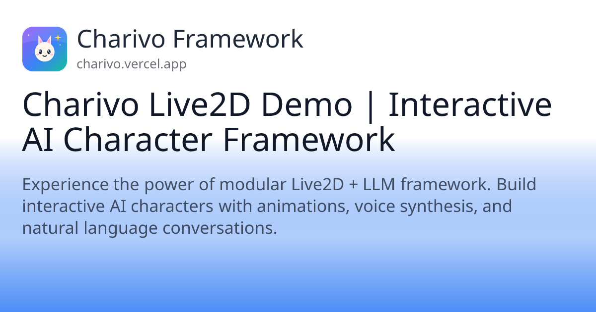 Charivo: библиотека для LLM-движимых Live2D персонажей