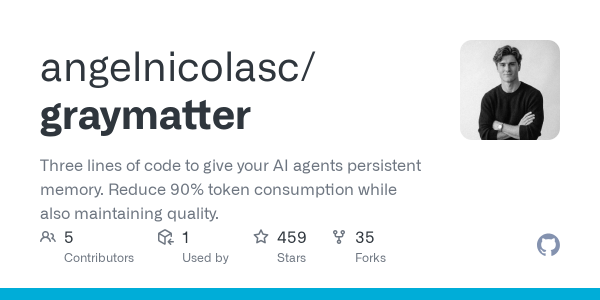 GrayMatter: 90% экономия токенов для AI-агентов