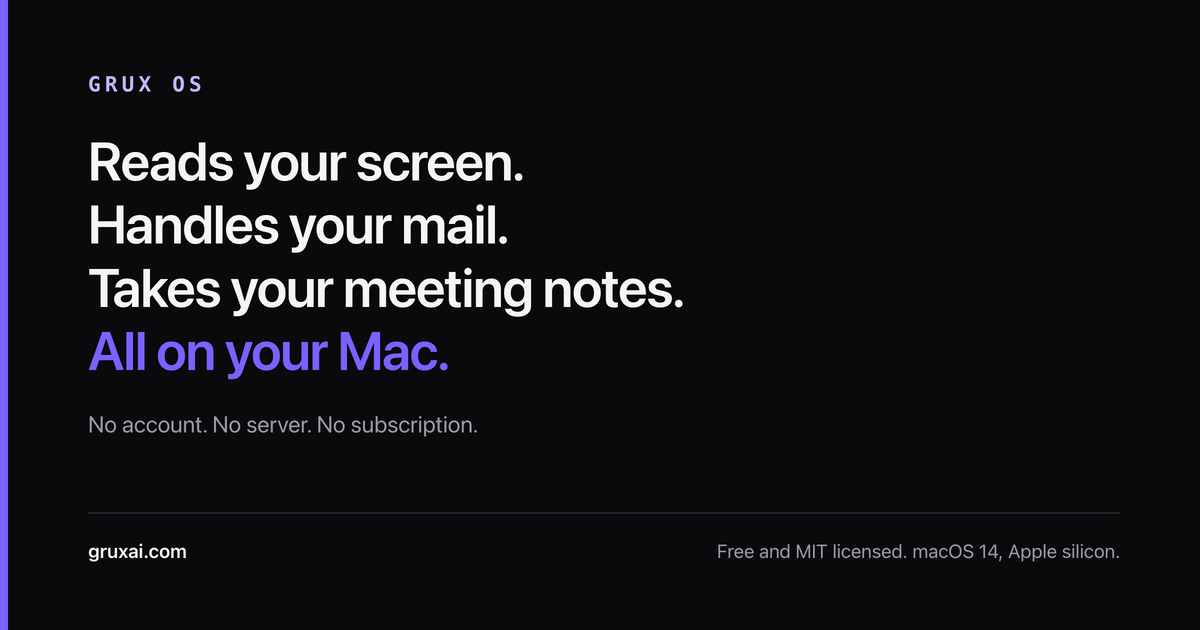 Разработка Grux OS: помощник для Mac с открытым исходным кодом