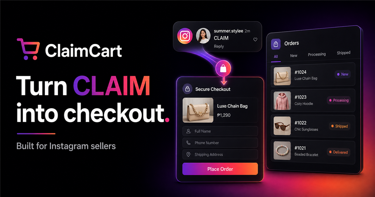 ClaimCart: инструмент для Instagram-продавцов для автоматизации продаж