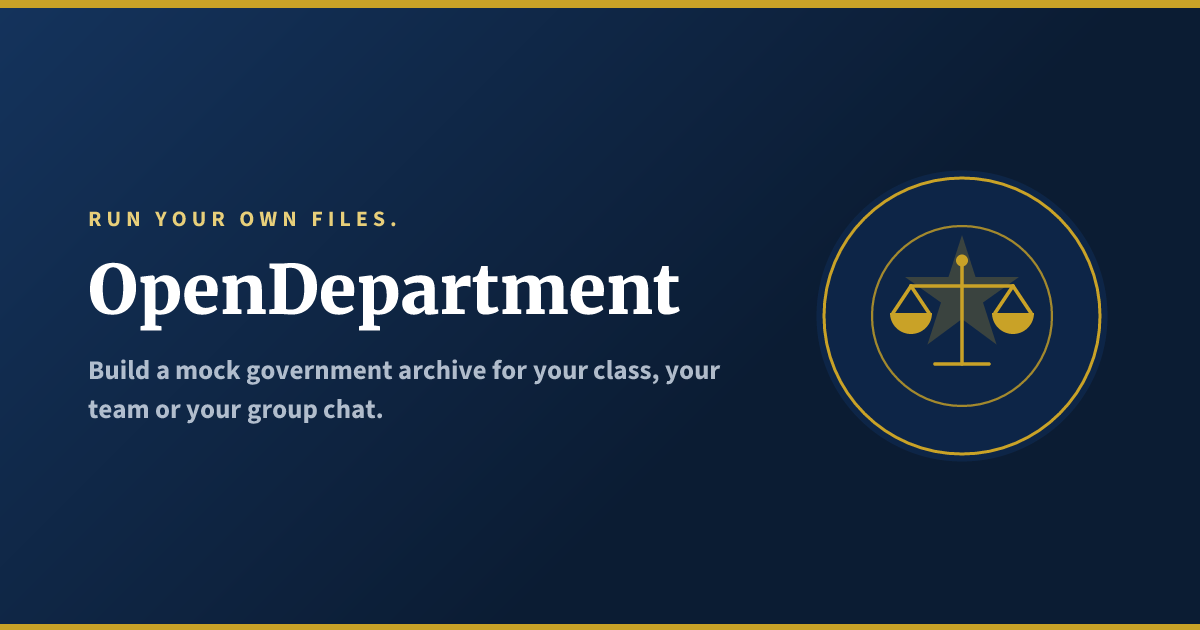 OpenDepartment: создайте приватные архивы для дружеских шуток