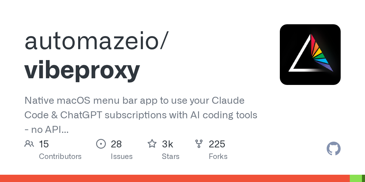 VibeProxy: Удобное решение для использования AI подписок на macOS