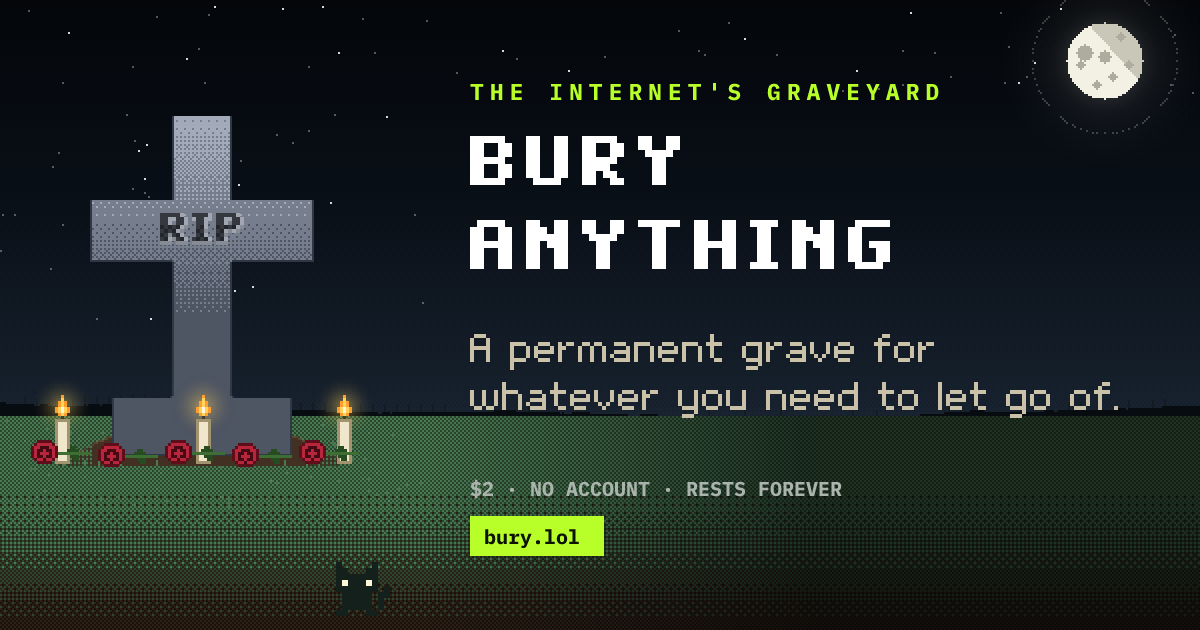 Создано кладбище для интернета — Bury.lol