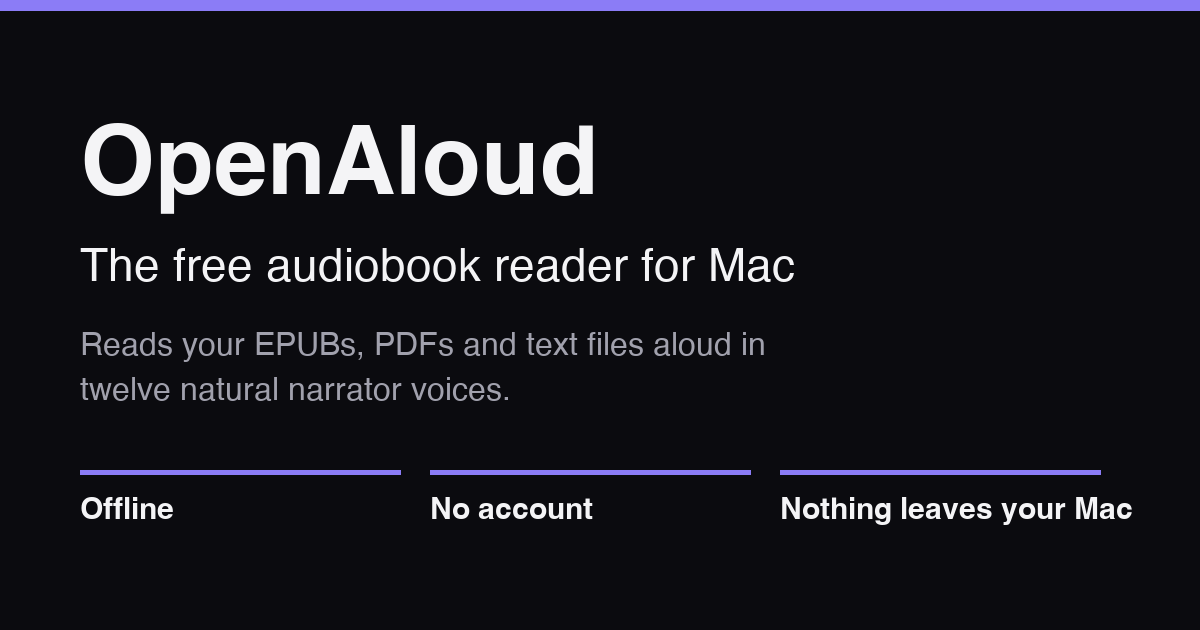 Бесплатный текст в речь: OpenAloud для чтения книг
