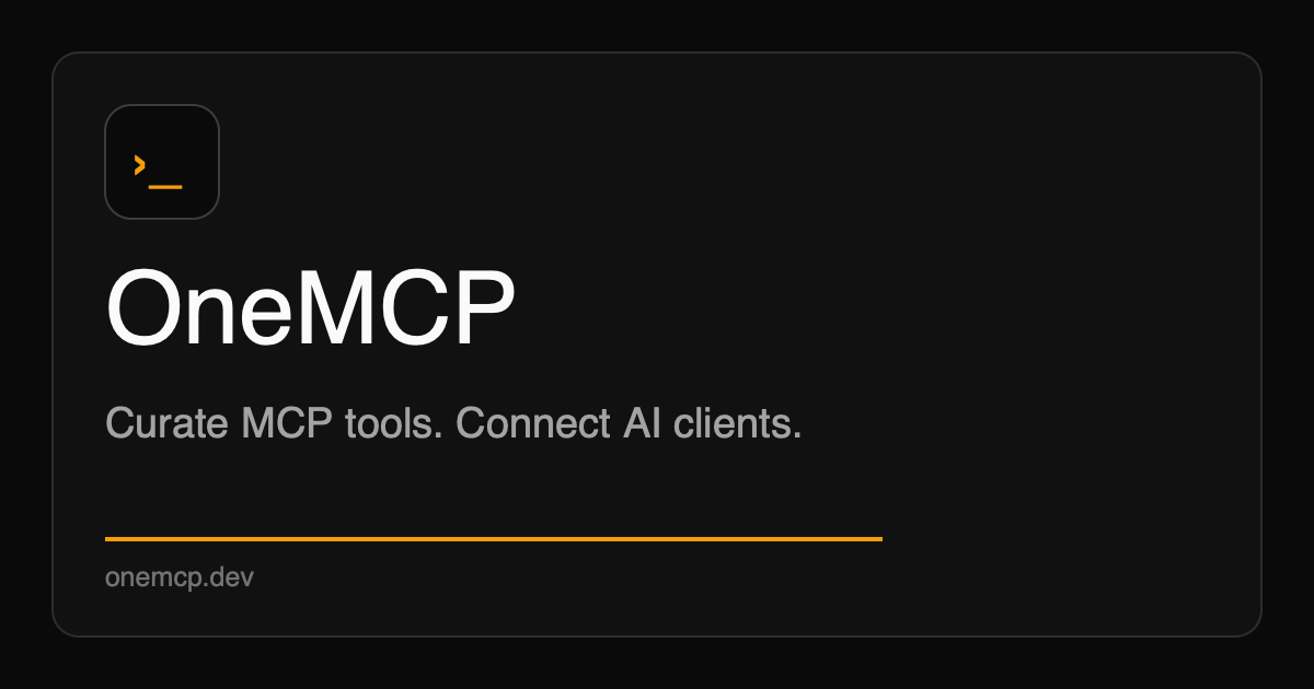 OneMCP: унифицированный интерфейс для MCP серверов