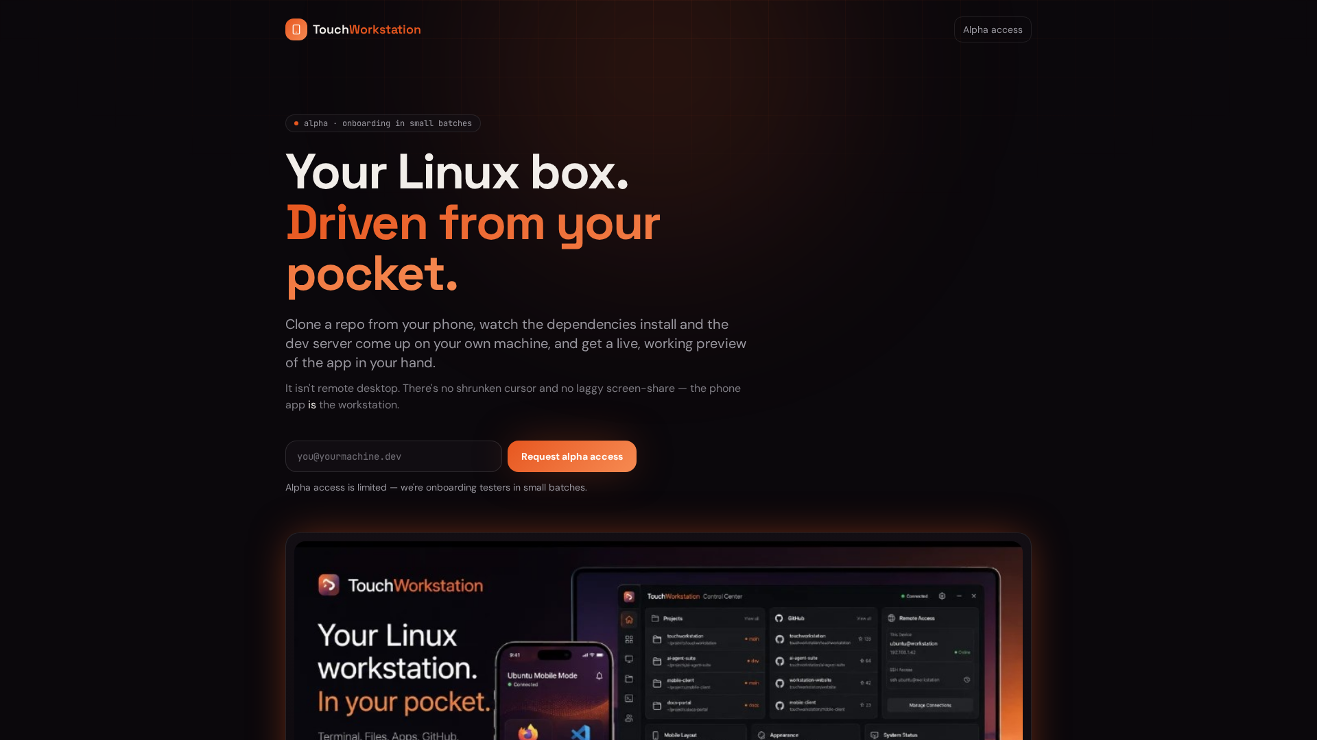 TouchWorkstation: клонируйте репозиторий и запускайте его на телефоне