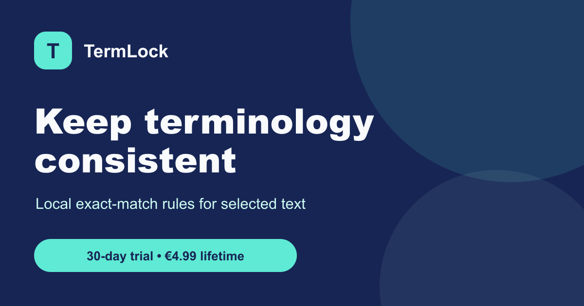 TermLock: локальный терминологический чекер для Chrome