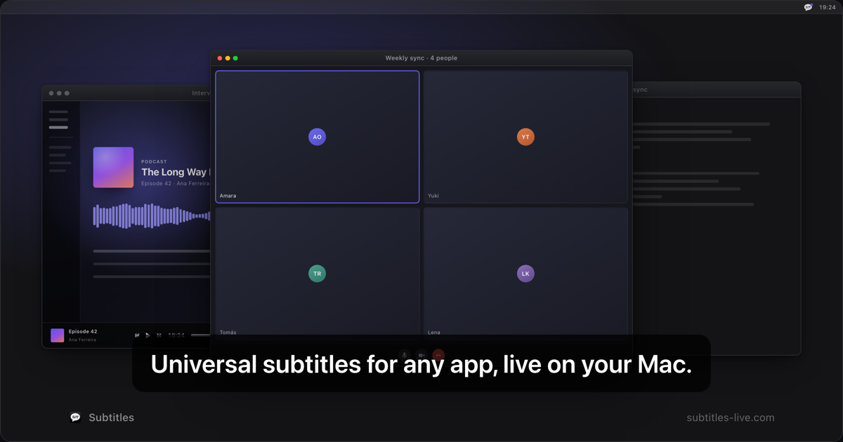 Subtitles: Живые субтитры для Mac без интеграции
