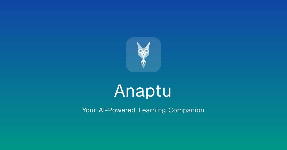 Anaptu: приложение для создания индивидуальных учебных планов