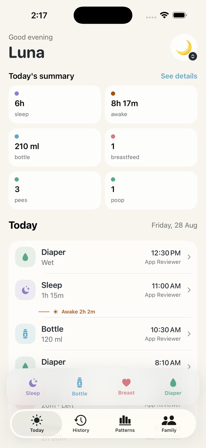 Nurture: Умный трекер ухода за детьми с поддержкой Siri