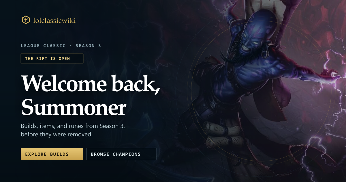 LoLClassicWiki: Вики и билд-планировщик для League of Legends Classic