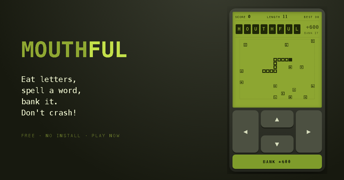Как разработчик создал игру Mouthful, объединив Snake и Scrabble