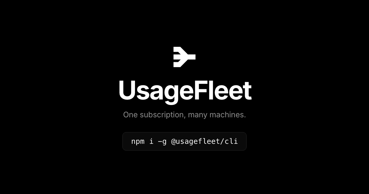 UsageFleet: трекер использования Claude Code на нескольких устройствах
